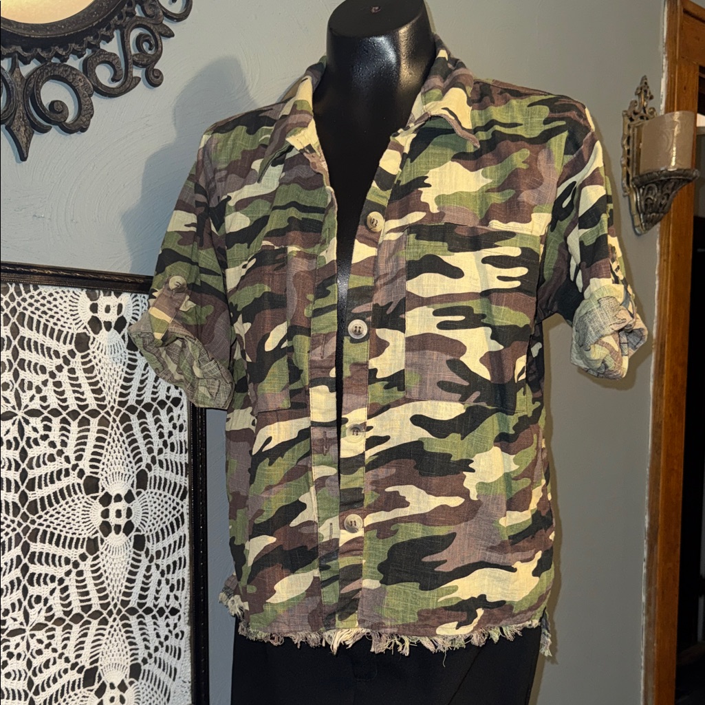 Cato Camouflage Button Down Shirt